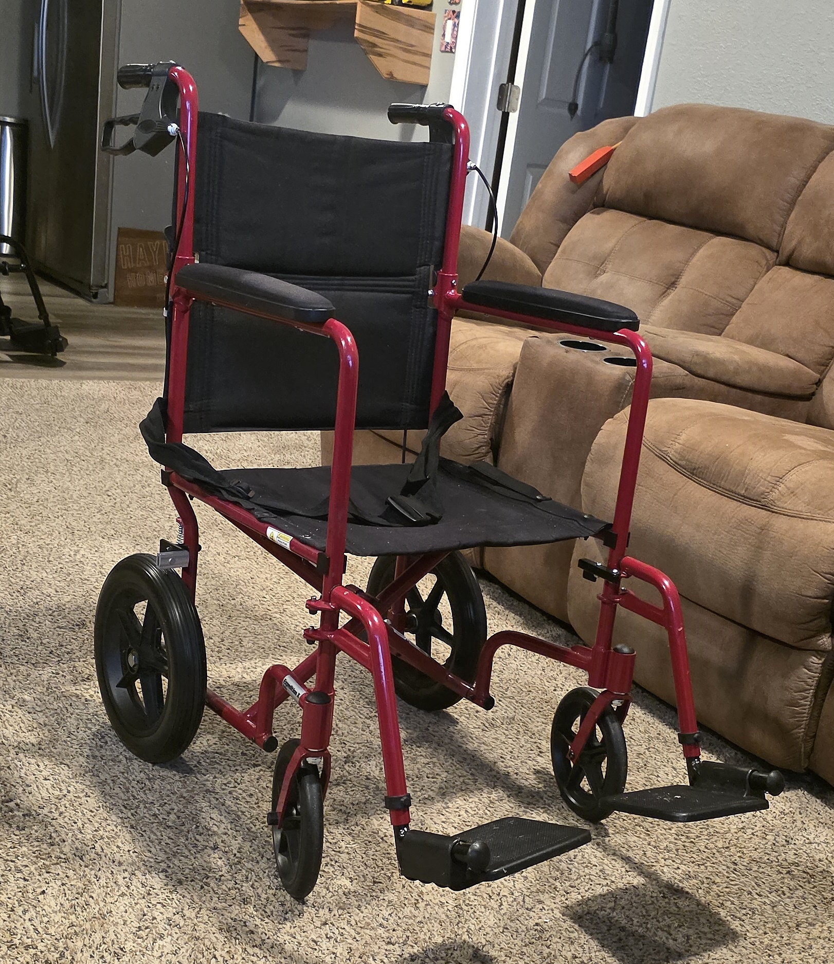 Drive Transport Wheelchair Lightweight Collapsible With Footrests