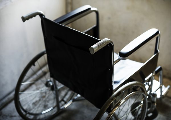 Manual wheelchair gray